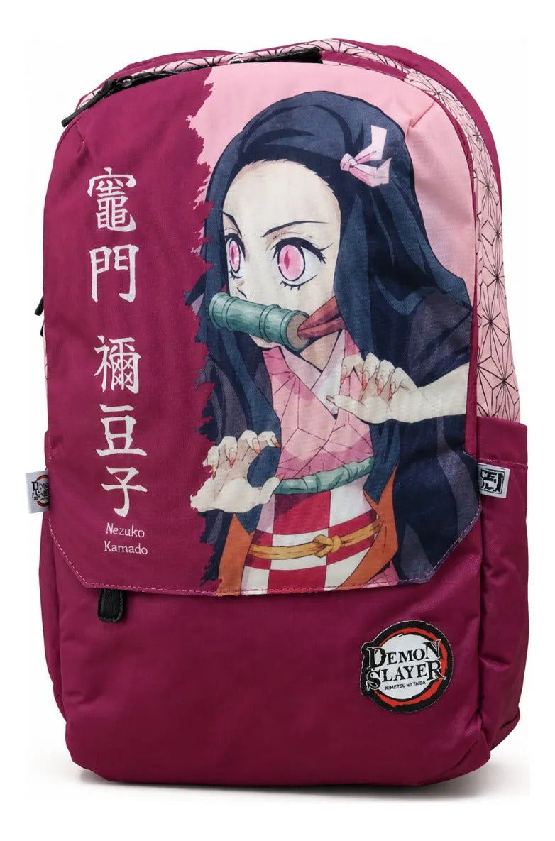 Mochila Juvenil Nezuko Kamado Demon Slayer Rosa Juvenil