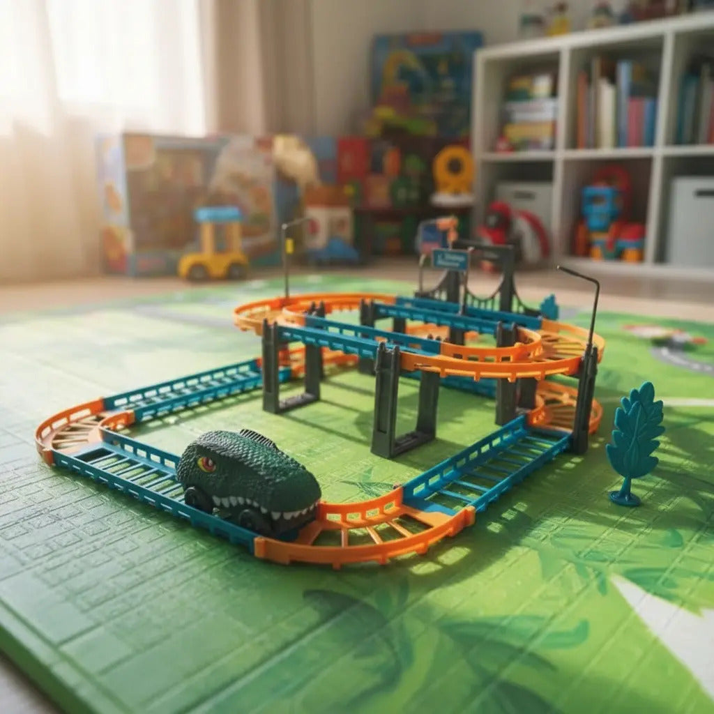 Pista Dino Track De 87 Piezas Con Carro A Pila Aa Candy Toys