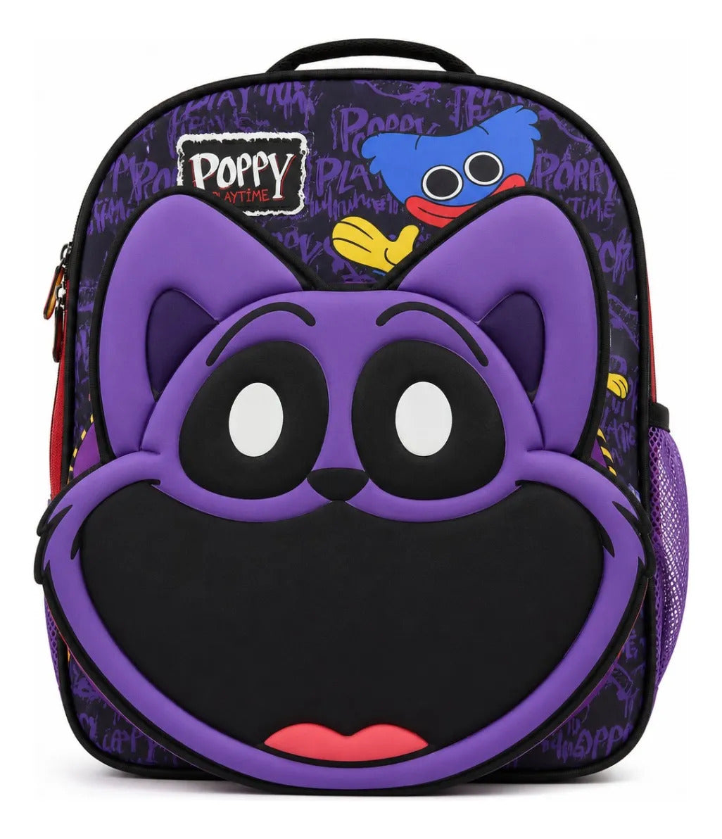 Mochila Escolar Ruz Poppy Playtime Morada Con Relieve 3d