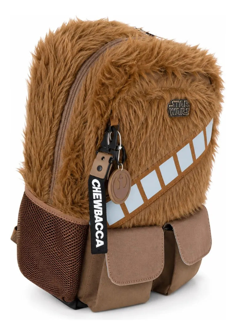 Mochila Escolar Yadatex Café Chewbacca Star Wars Con Llavero