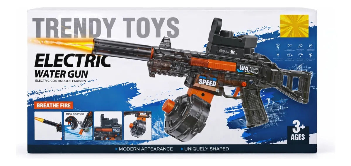 Pistola De Agua Eléctrica Rifle Recargable 3 Velocidades