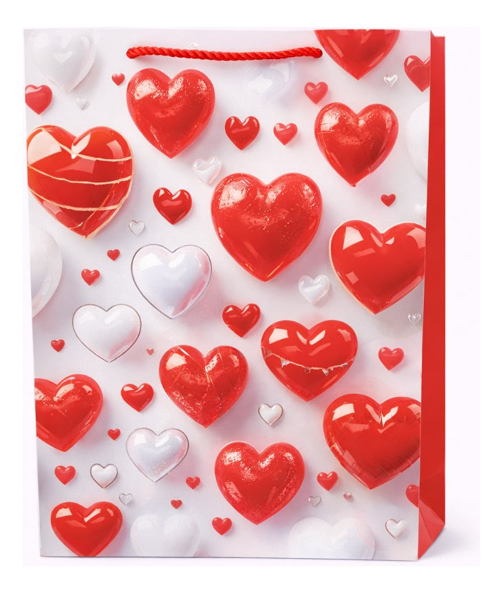 Bolsa De Regalo Una Docena Diseño De Corazones Romanticos