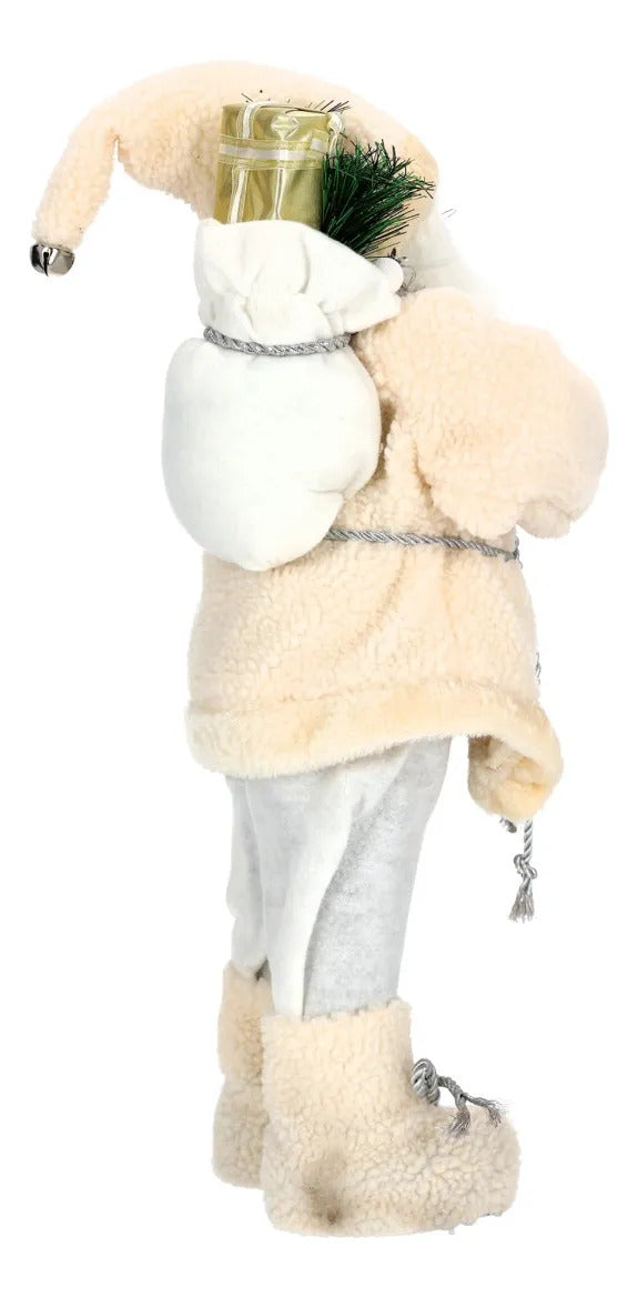 Santa Claus Lluvia Invernal Crema Estilo Nórdico 60 cm