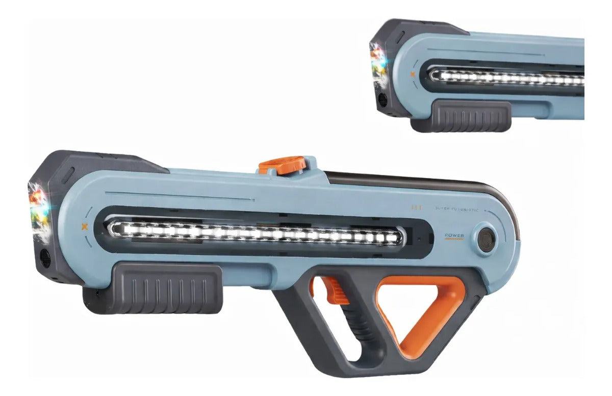 Pistola De Agua W12 Eléctrica Con Luz Doble Capacidad