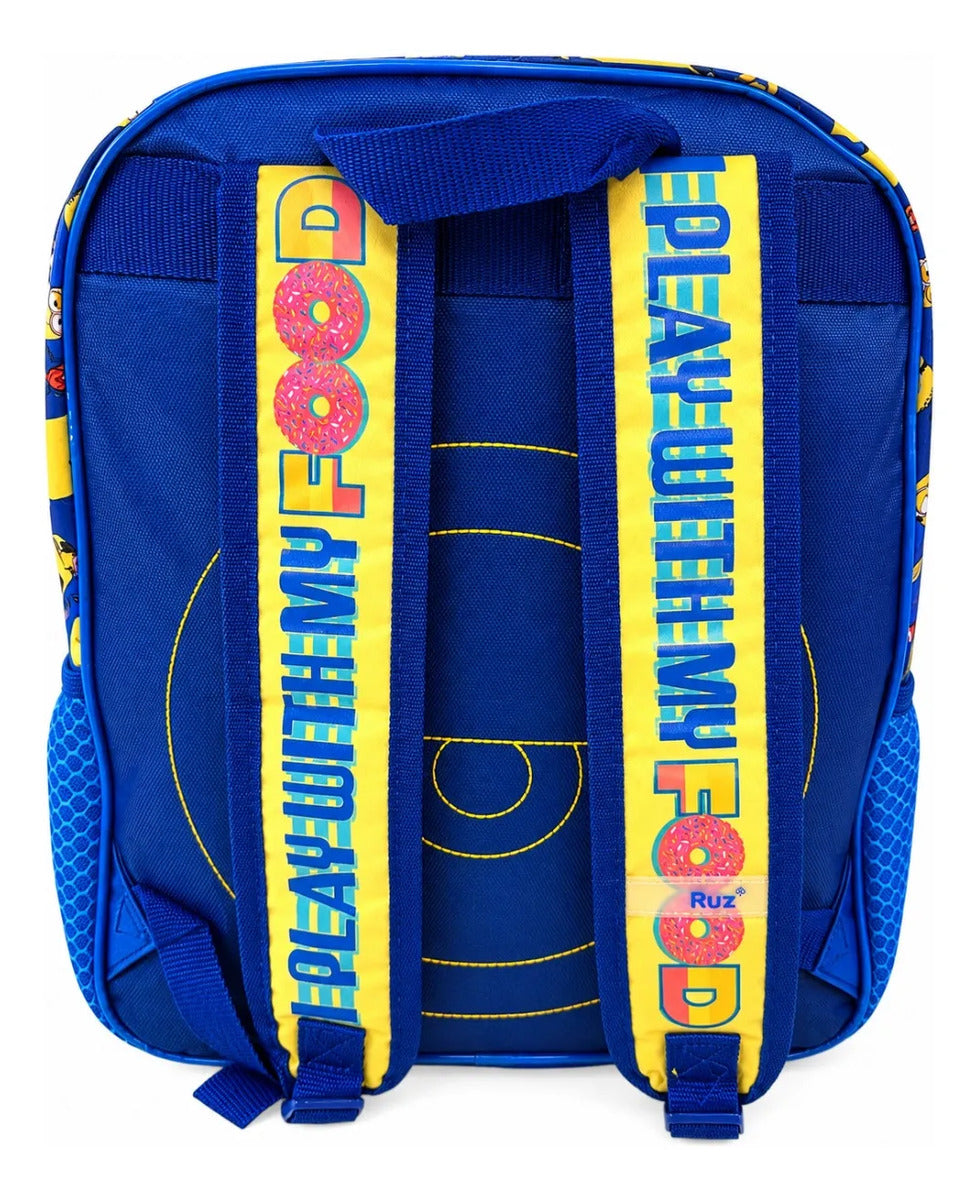 Mochila Ruz Minions Diseño Azul Y Amarillo Para Primaria