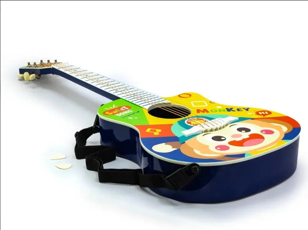 Guitarra Infantil Candy Toys Monkey Con Sonido Realista