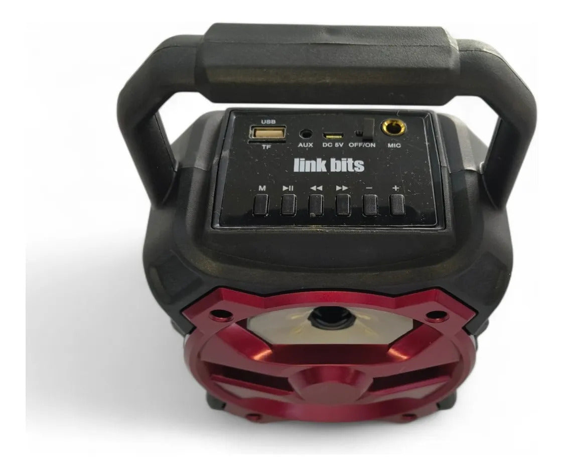 Bocina Bluetooth Compacta Con Asa Radio Fm Recargable