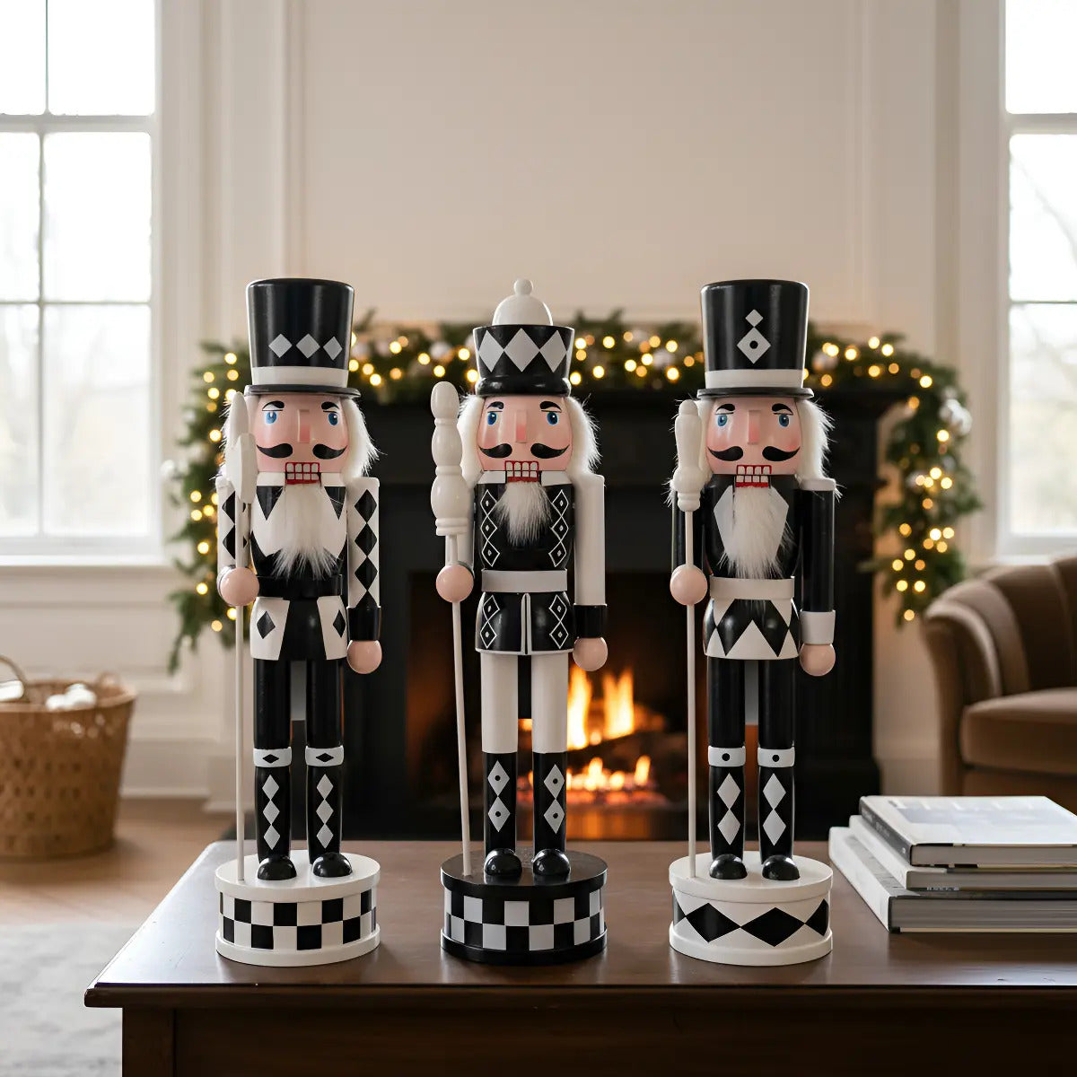Cascanueces Decorativo Navidad Lluvia 30 Cm Muñeco Navidad