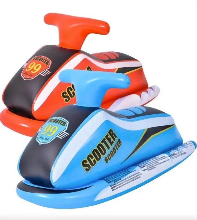 Moto De Agua Inflable Para Niños Ideal Pileta Playa Verano Color Azul