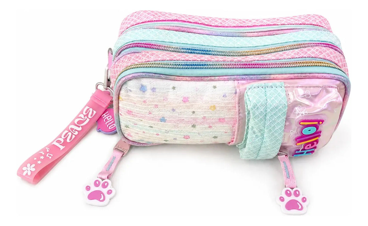 Set De Mochila Primaria Lluvia Diseño Perrito Tres Piezas