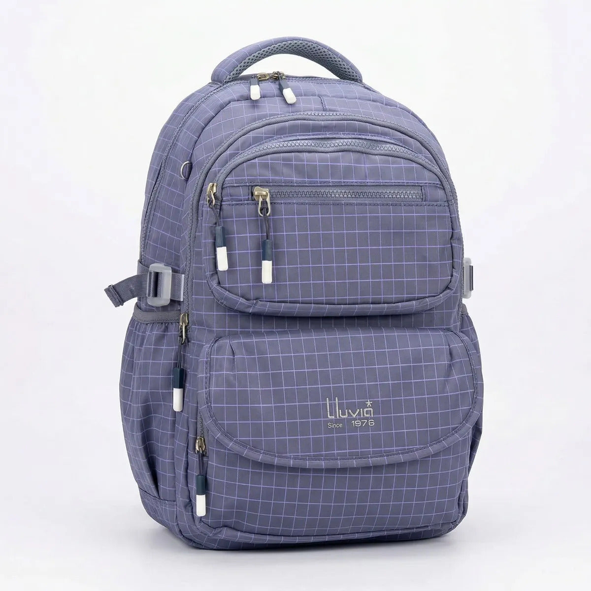 Mochila Juvenil Lluvia Azul Con Llavero Removible Unisex