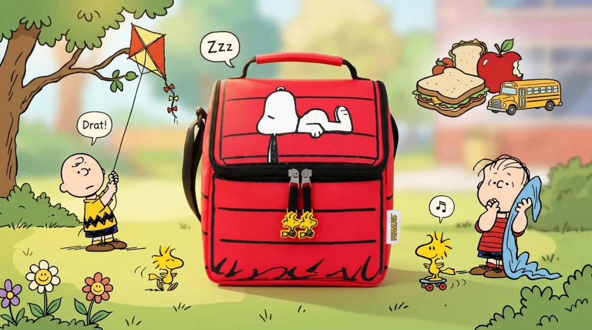 Lonchera Térmica Yadatex Snoopy Con Woodstock Roja