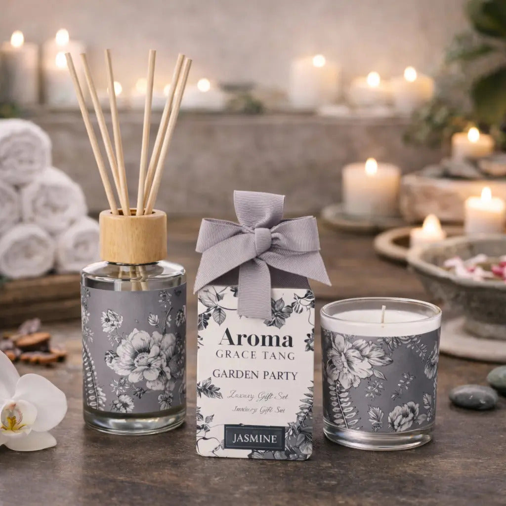 Set Aromaterapia Aroma Garden Party 4 Aromas Con Velas