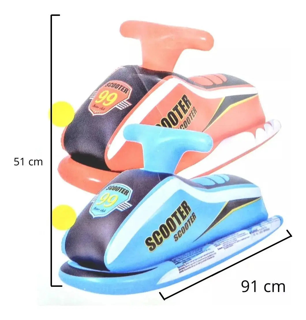 Moto De Agua Inflable Para Niños Ideal Pileta Playa Verano Color Azul