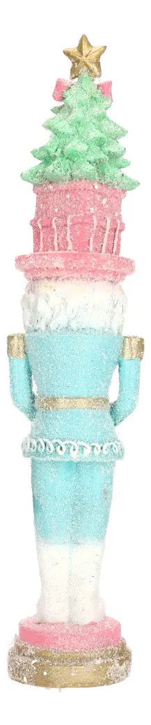 Cascanueces Lluvia Rosa Pastel y Azul Candy 52 cm