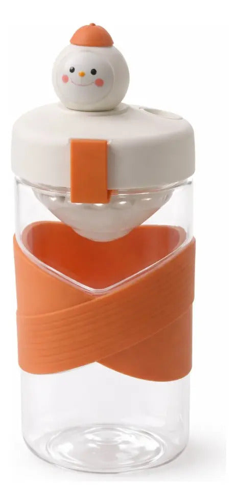 Botella Niños 500ml Acrílica Con Filtro Para Té Y Jugos