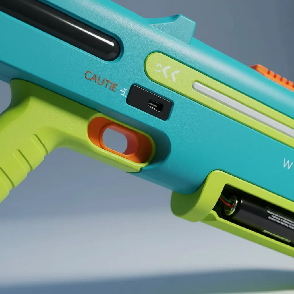 Pistola De Agua Eléctrica Recargable Con Luces Largo Alcance