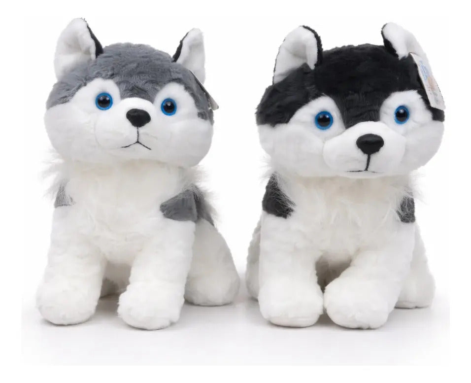 Peluche Husky Realista Esponjoso 33×35×22 Cm Candy Toys