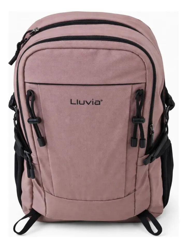 Mochila Lluvia Juvenil Rosa Práctica Con Bolsillos Laterales