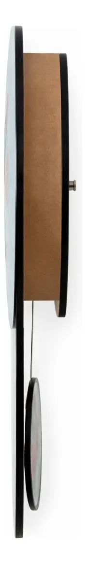 Reloj De Pared Lluvia Búhos Madera 35x3x23 Dos Colores