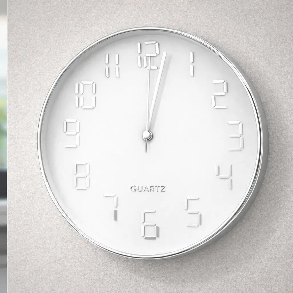 Reloj De Pared Elegante 30x4x30 3 Colores Dorado Rosa Plata