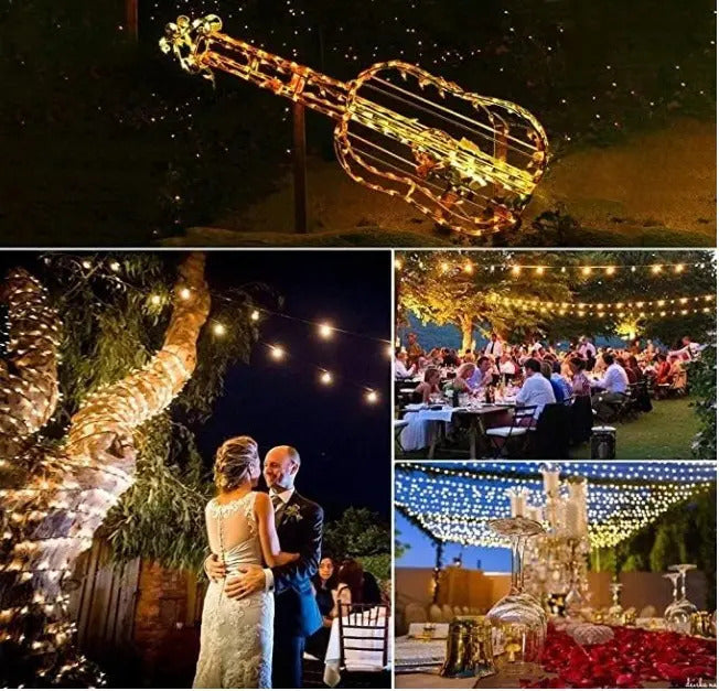 Serie Navideña 400 Led Luz Lálida Cable Verde Aprox 20 M
