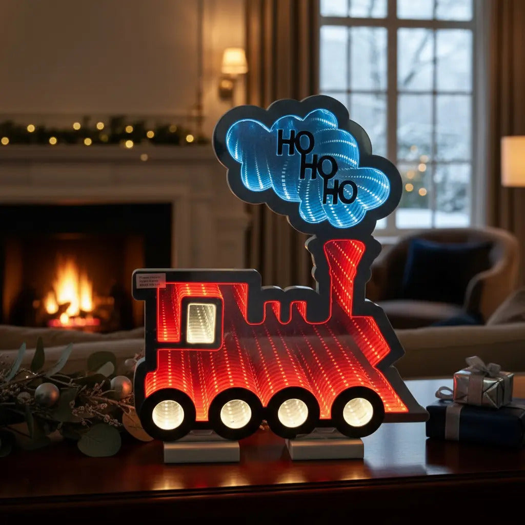 Luz Infinita Tren Navideño 40x50x2 Cm 171 Luces Marca Lluvia