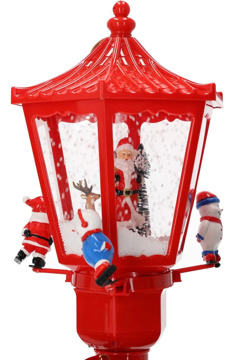 Faro Navideño lluvia Con Muñecos De Nieve Giratorios 145 Cm