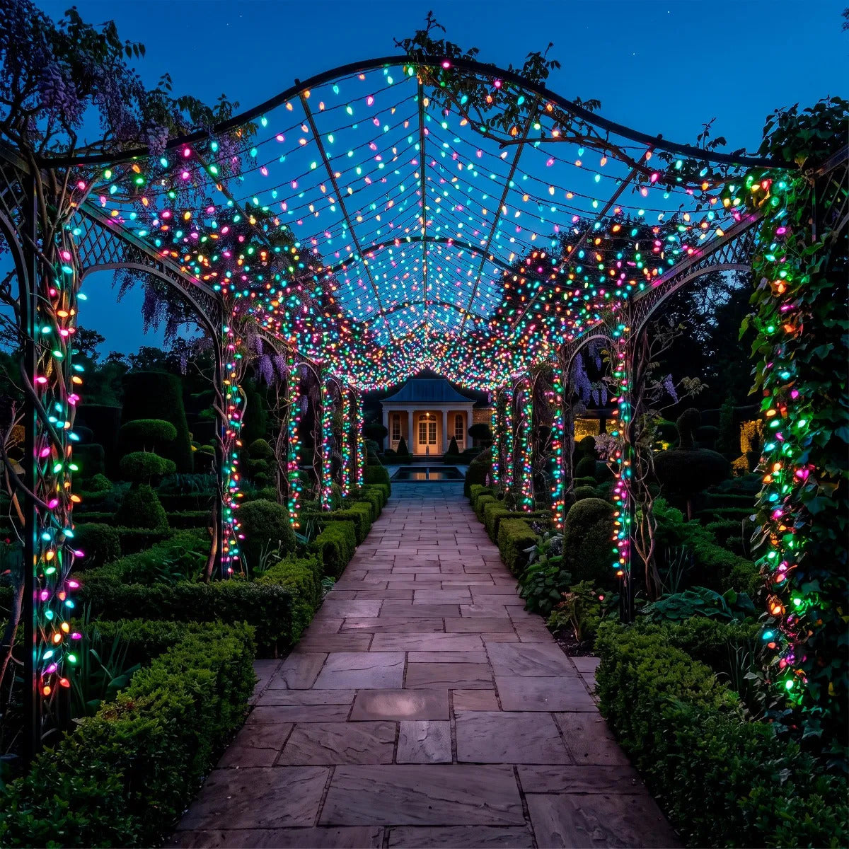Luces Navideñas Micro Led Lluvia Multicolor 50 Metros