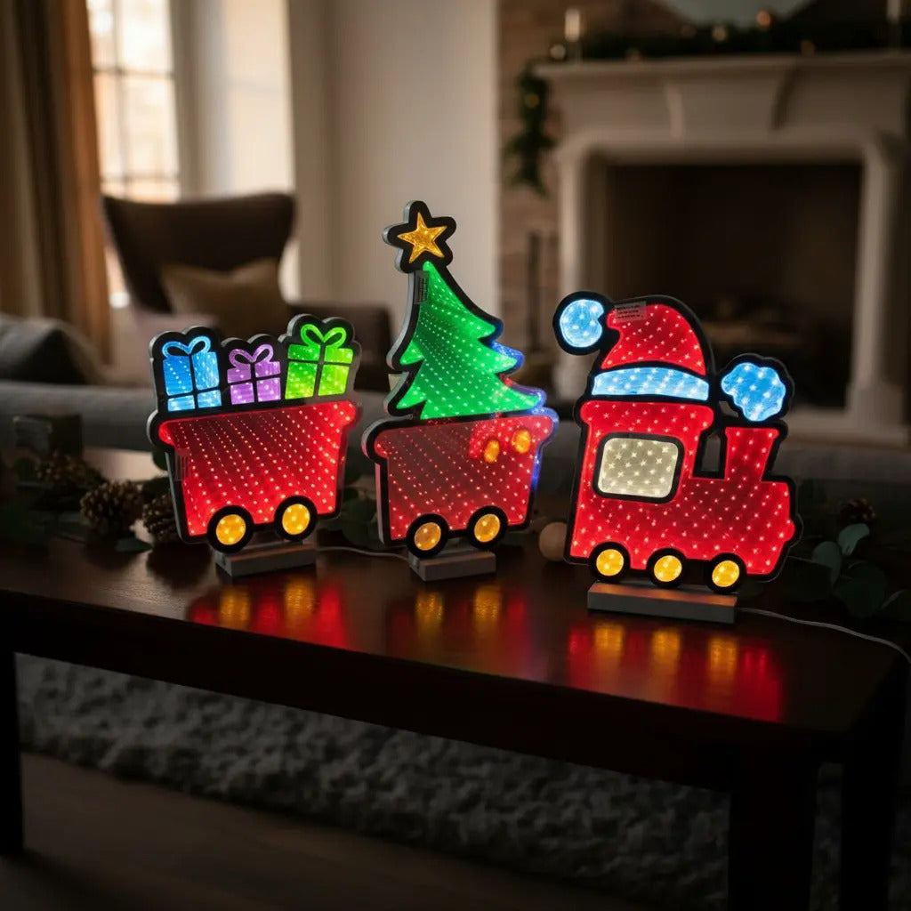 Luz Infinita Serie Navideña Tren Con 46x60x2 Cm 350 Luces