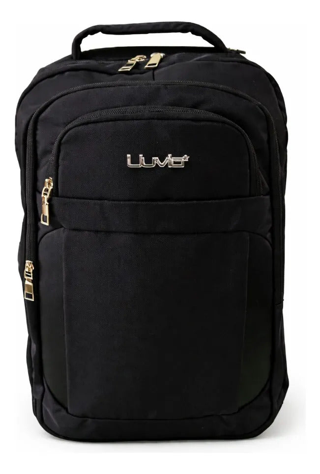 Mochila Lluvia Negra Compacta Ejecutiva Con Bolsillos
