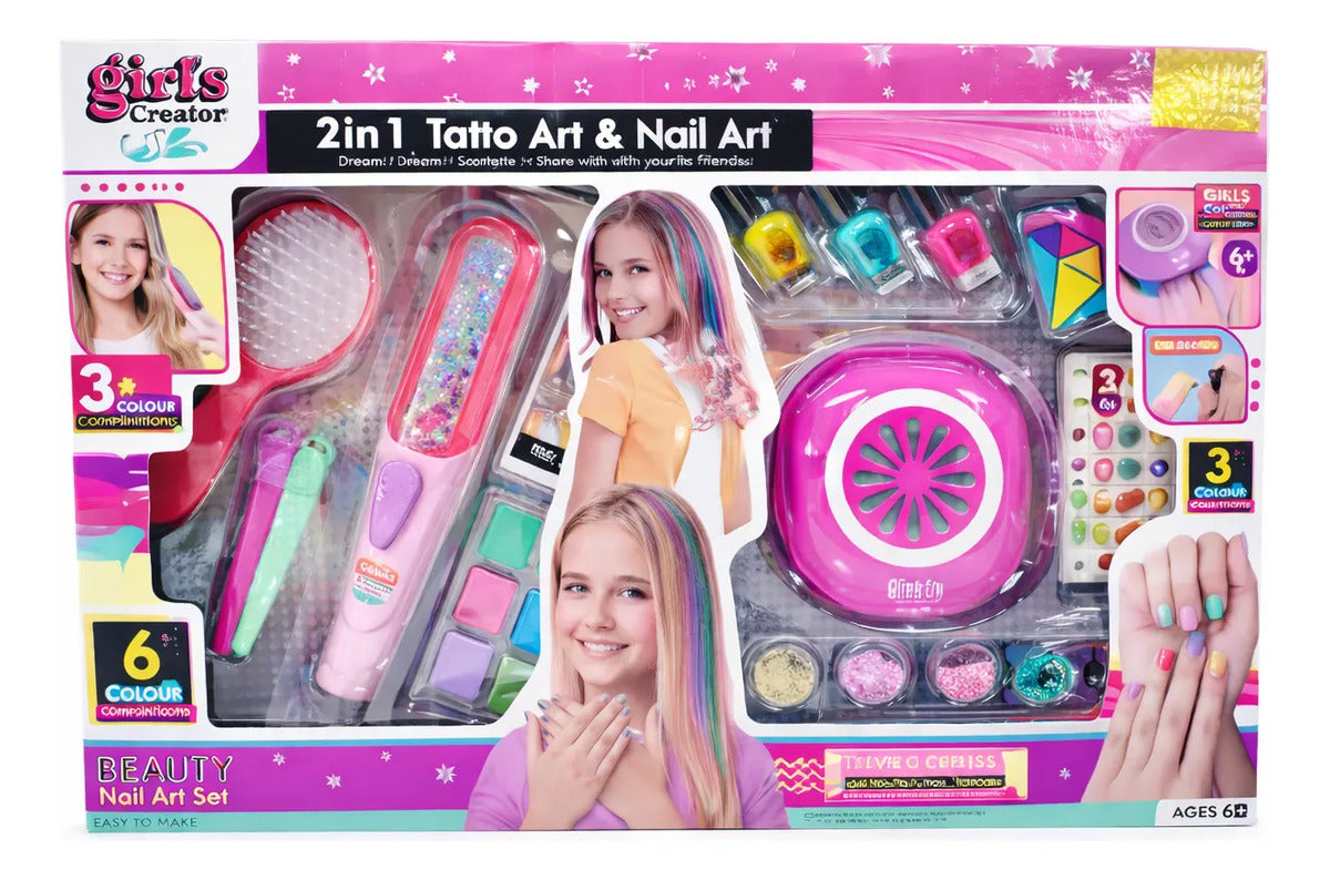Set De Uñas Con Lampara Y Mechas Candy Toys 18 Piezas