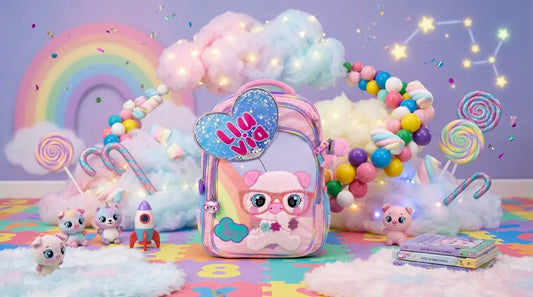 Mochila Lluvia Diseño Puerquito Con Monedero Felpa Glitter