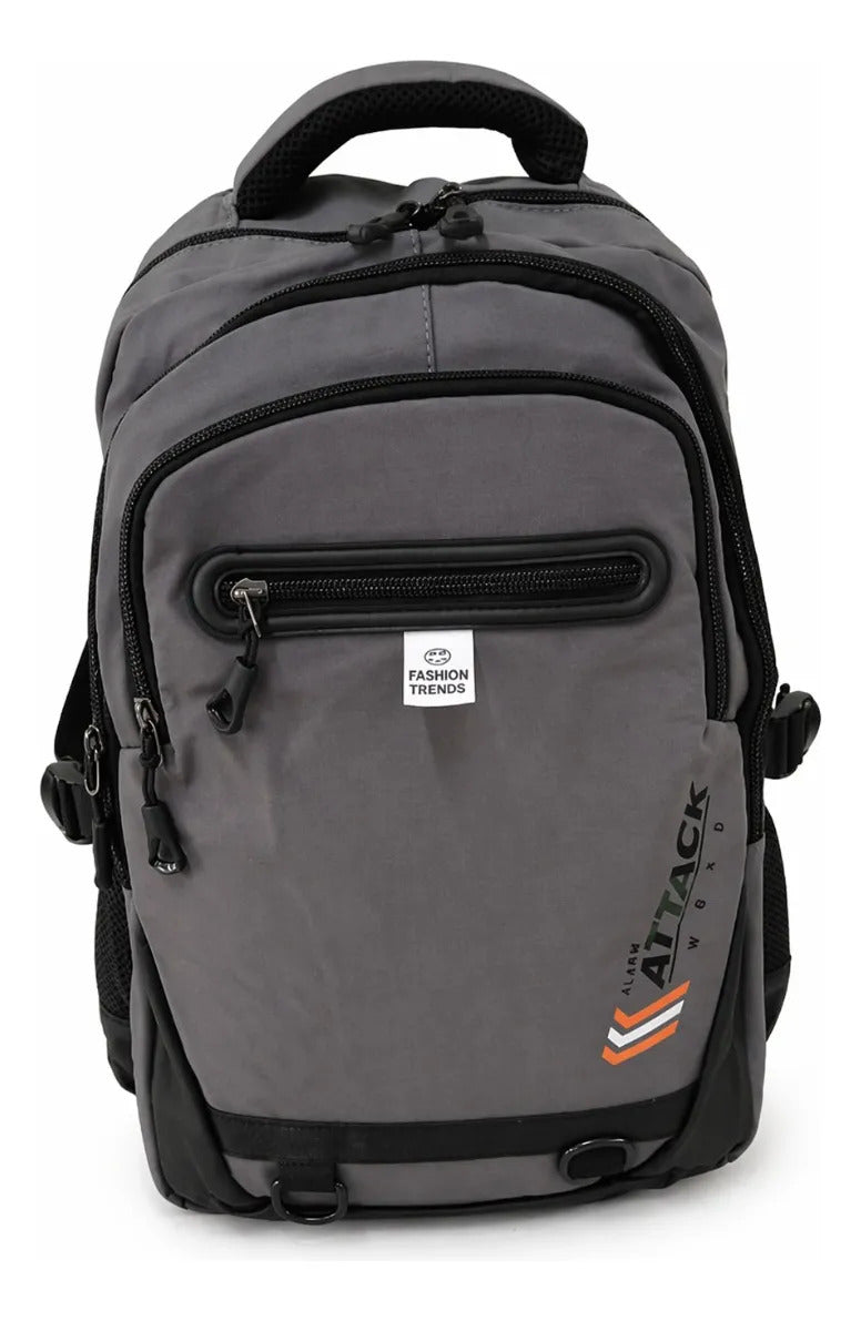 Mochila Lluvia Gris Premium Gran Capacidad Antirrobo