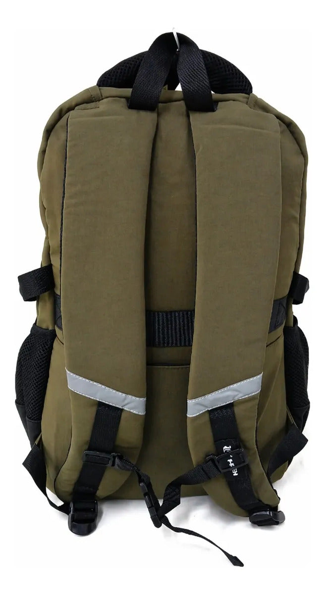 Mochila Lluvia Verde Olivo Premium Gran Capacidad Laptop