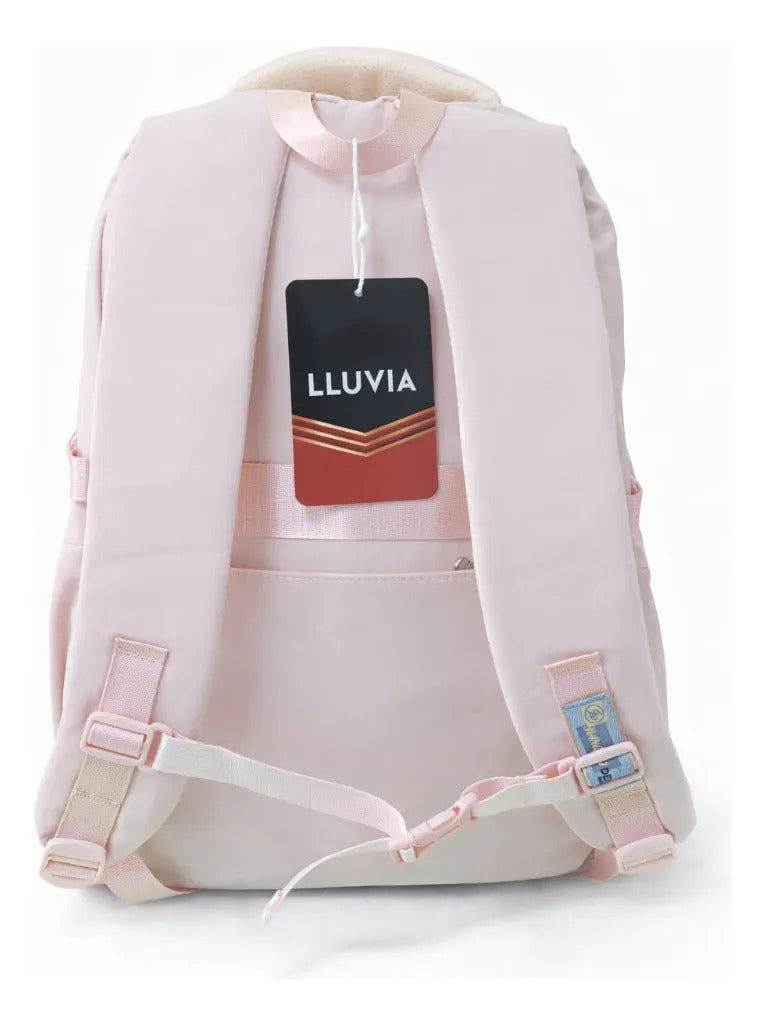 Mochila Juvenil Lluvia Rosa Pastel Juvenil Cómoda Y Espacios