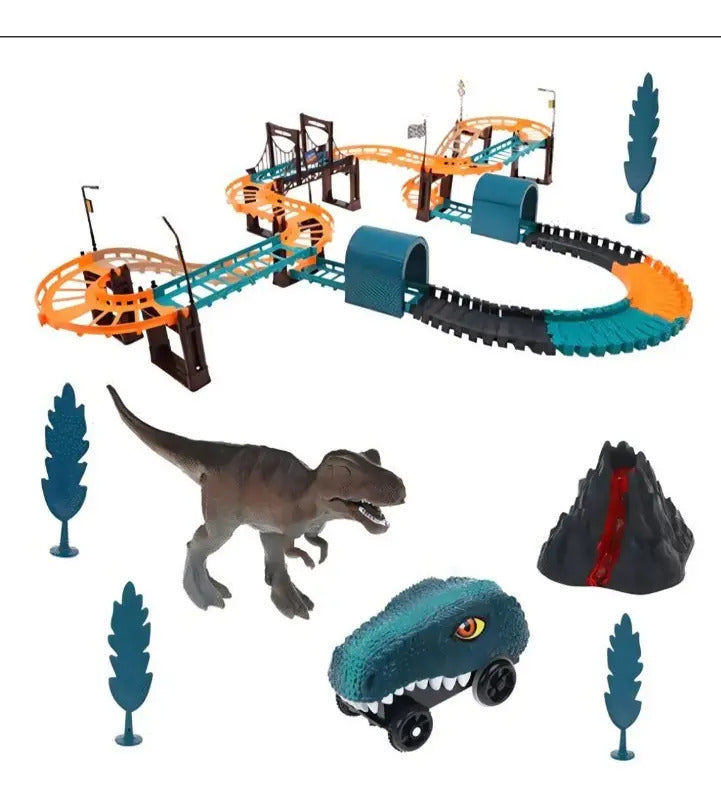Pista Dino Track De 87 Piezas Con Carro A Pila Aa Candy Toys