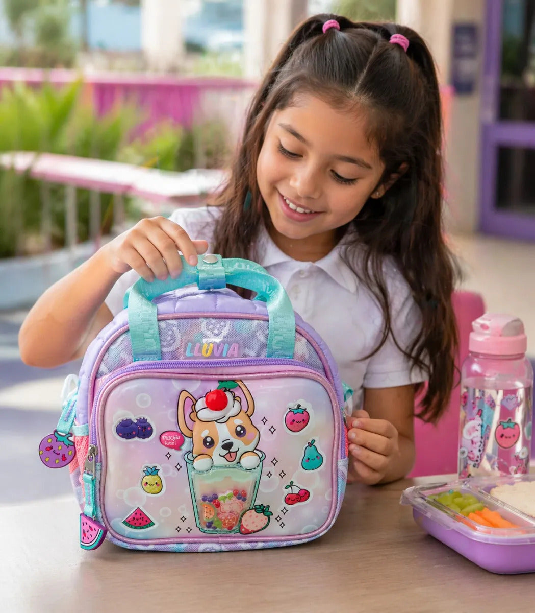 Lonchera Primaria Lluvia Con Diseño Divertido De Frutas