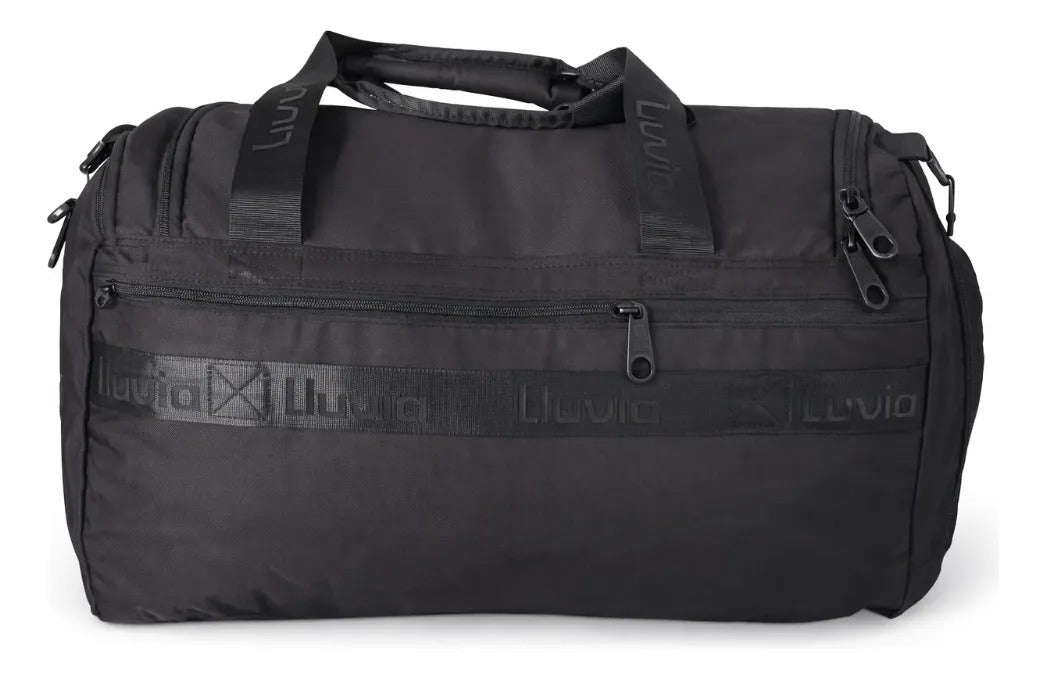 Maleta Sport Lluvia Negro Con Blanco De Viaje Amplia