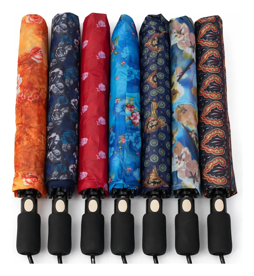 Paraguas Estilo Macana Doble Tela Semiautomático 7 Diseños