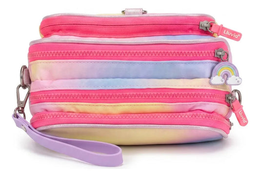 Lapicera Escolar Lluvia Color Rosa Multicolor Difuminada