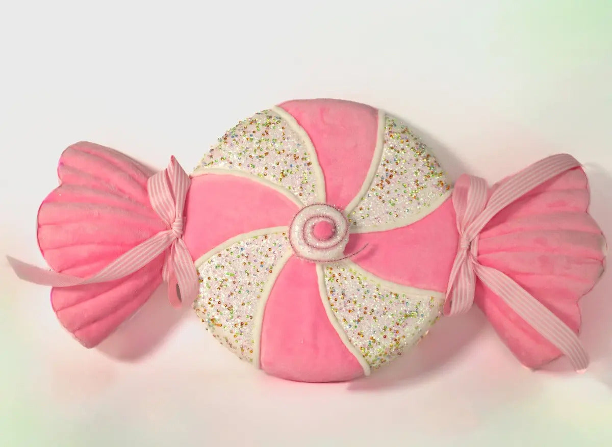 Figura Navideño Caramelo Grande Rosa Marca Lluvia 60x5x30 Cm