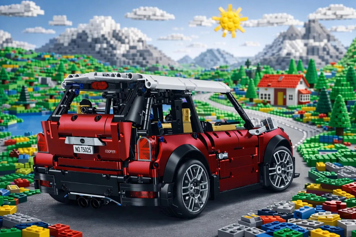 Carro Tipo Mini Cooper De Bloques Escala 1:10 2292 Pzs