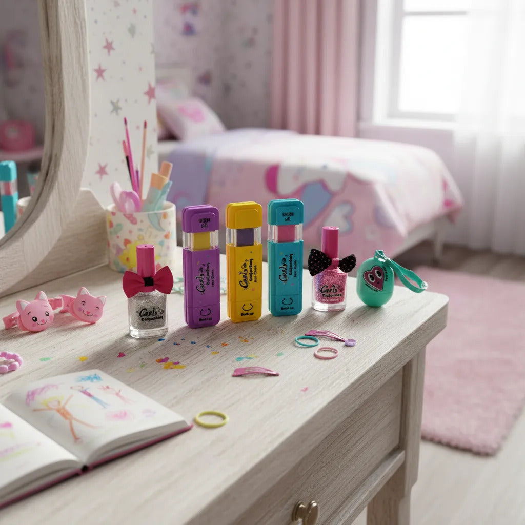 Set Para Mechas Y Uñas Candy Toys 14 Pzas Con Gloss Y Ligas