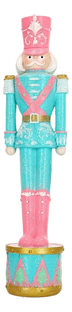 Cascanueces Lluvia Rosa Chicle Escarchado 45 cm