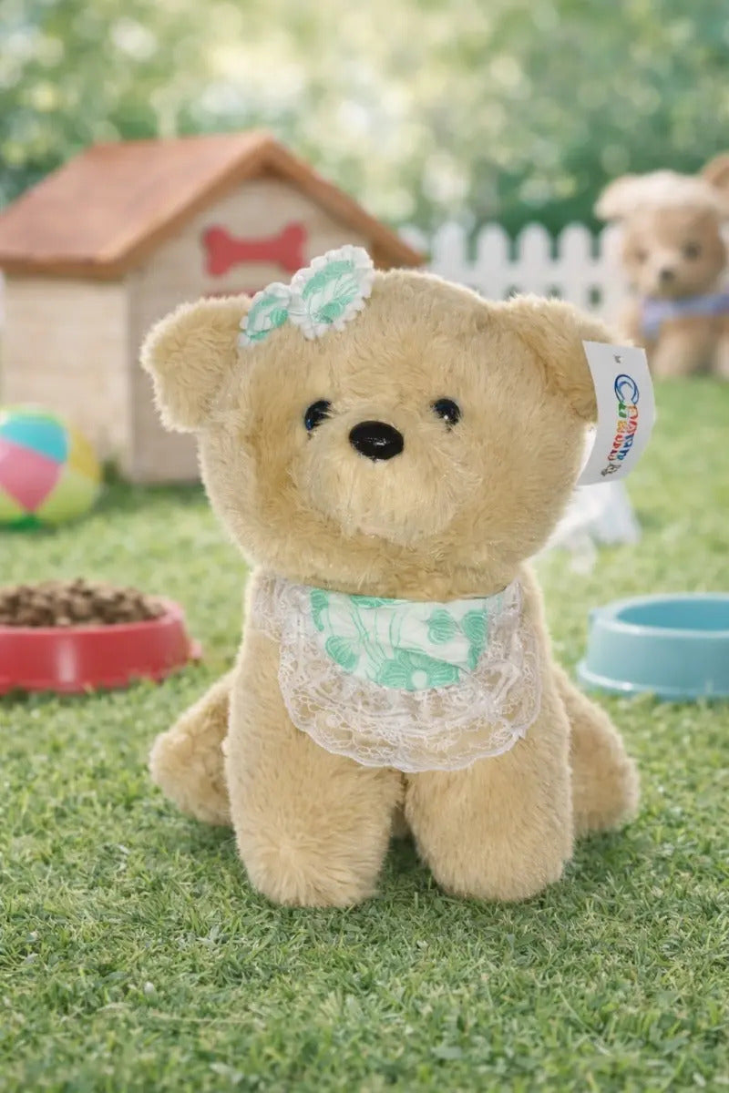 Peluche Perrita Con Mandil De Encaje 2 Colores 15 Cm