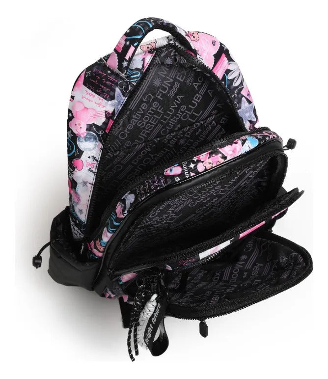 Mochila Lluvia Girl Con Diseño Kawaii Bolsita Transparent