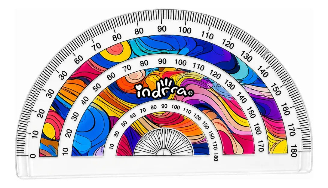 Juego De Geometría Indra Abstract 15 Cm 4 Piezas Con Estuche