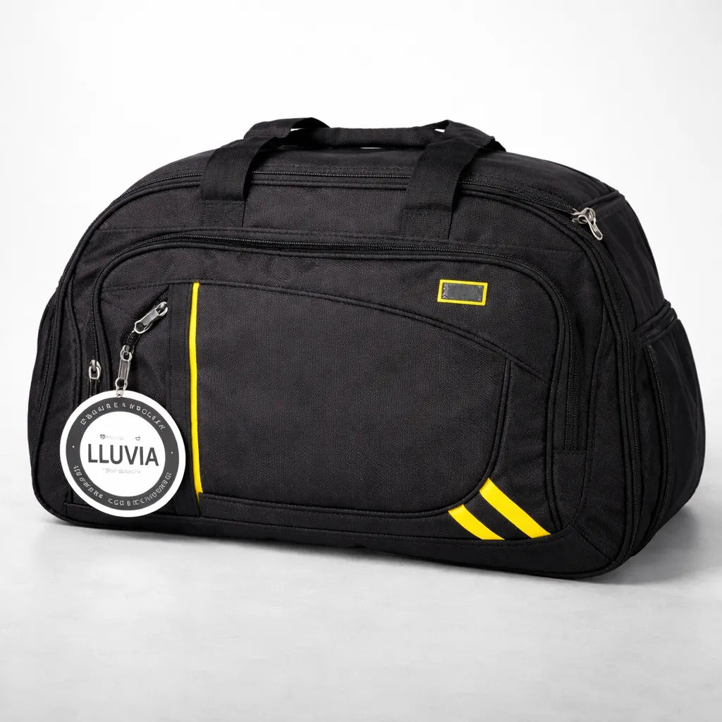 Maleta Deportiva Lluvia Negra Para Viaje Bolsa Amplia