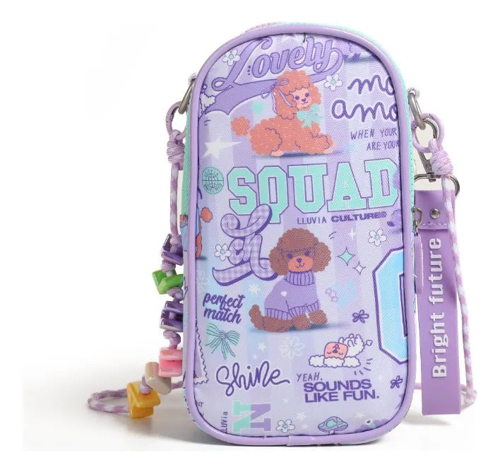 Set Escolar Tres Piezas Lluvia Diseño Boutique Floral Lila